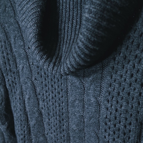 Charcoal Cowl Neck Sweater. - Picture 3 of 3